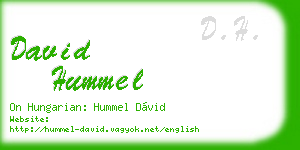 david hummel business card